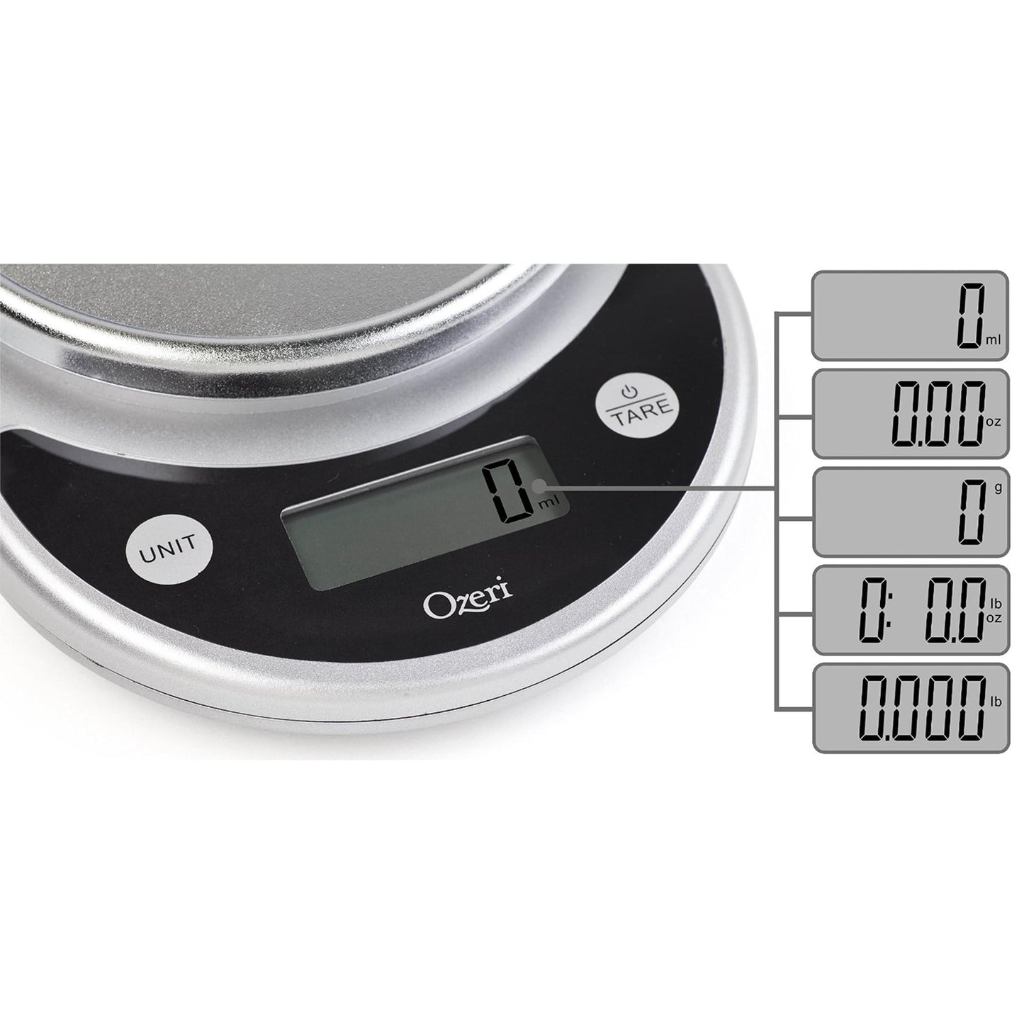 Ozeri® Pronto® Digital Multifunction Kitchen and Food Scale with Variable Graduation Technology®, Original