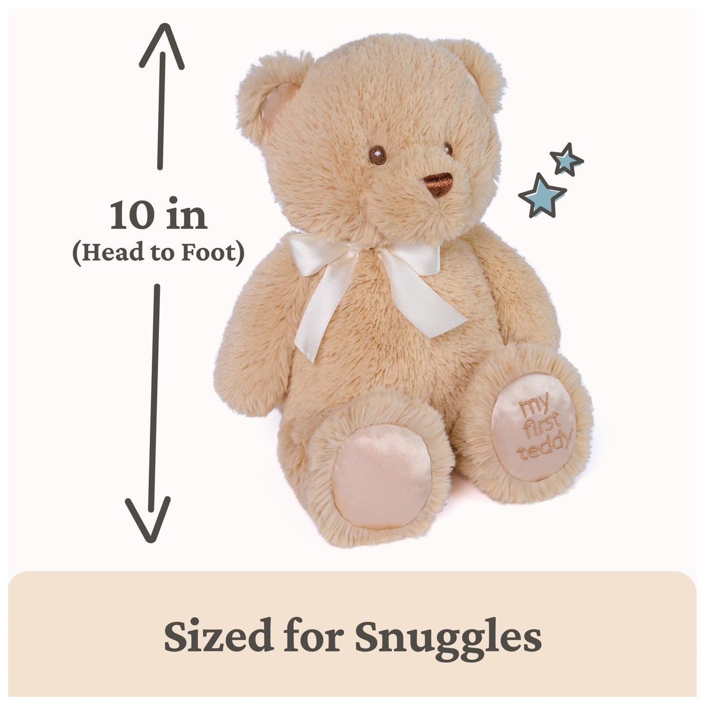 GUND Baby My First Teddy Bear, Ultra Soft Animal Plush Toy for Babies and Newborns, Light Brown/Tan, 10”