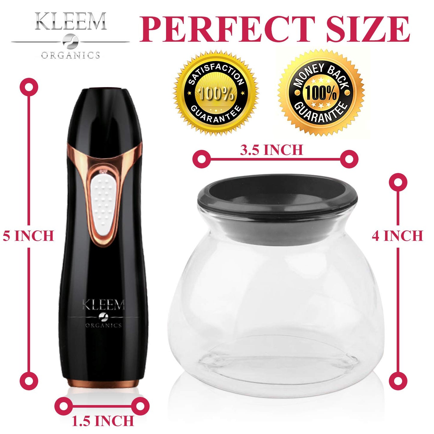Electric Makeup Brush Cleaner Machine | Automatic Makeup Brush Washer & Spinning Dryer with Free Cleaner Shampoo | Dual-Fiber Bristles for Eyeshadow & Foundation | Made in USA | Black