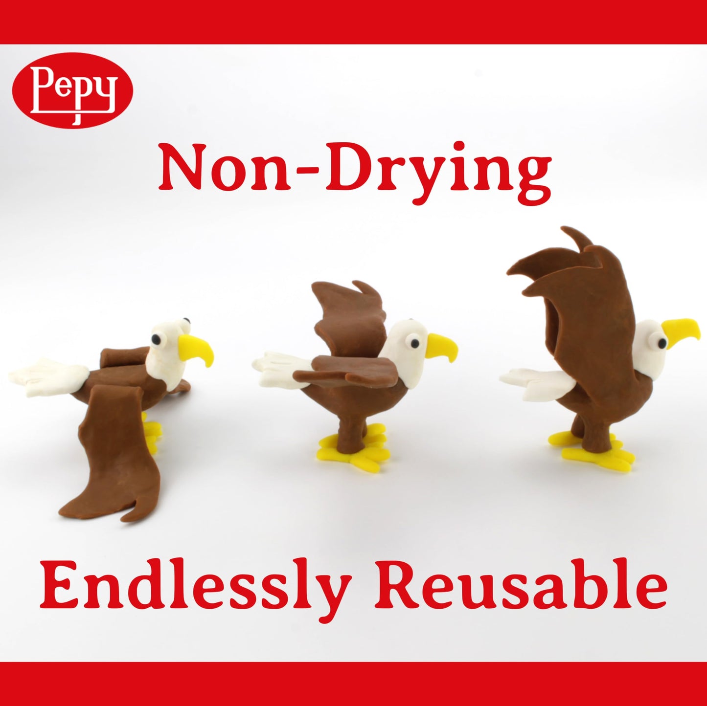 Pepy Plastilina Reusable and Non-Drying Modeling Clay; Set of 36; 3 Each of 12 Colors, 0.8 Ounces Each, Perfect for Arts and Crafts Projects