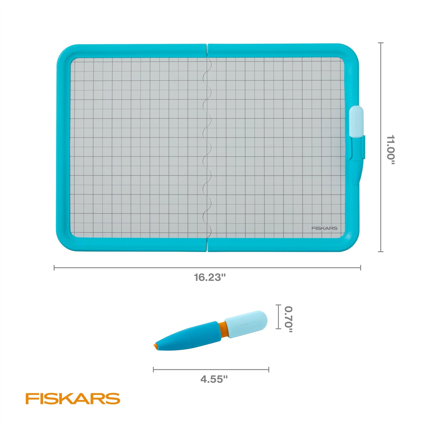 Fiskars Kids Cutting Pen with Foldable Non-Slip Mat – Safe Precision Tool for Crafting and School Projects