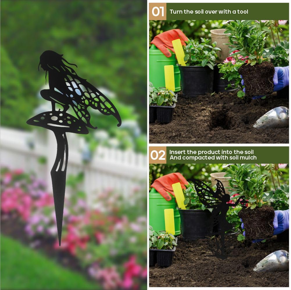 Decorative Garden Stakes, Fairy Garden Statues for Home and Garden (9)