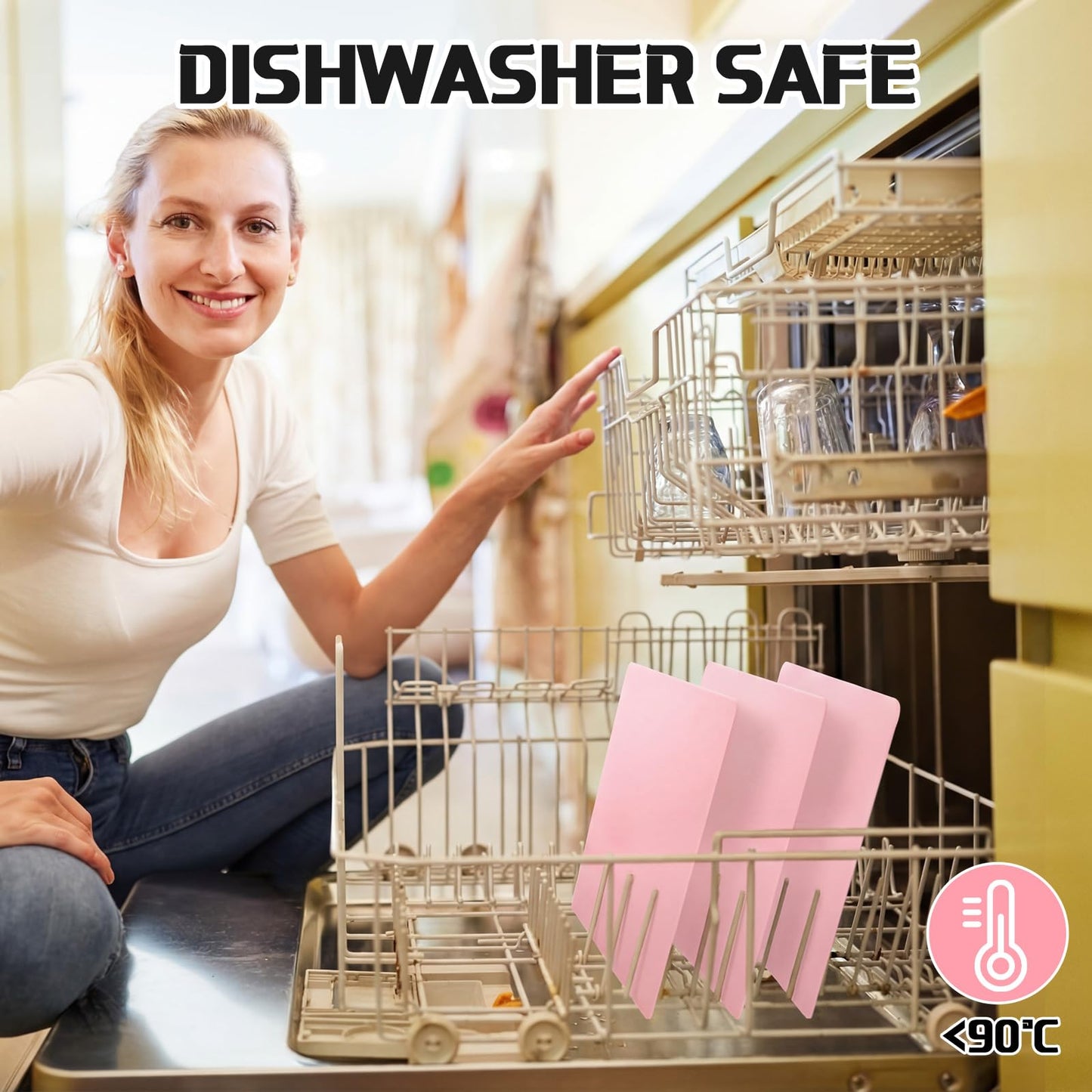 Acellegic 30 Pcs Plastic Flexible Cutting Boards for Kitchen 15 x 12 Inch, Pink Frosted Cutting Mats Sheets Dishwasher Safe for Kitchen Food