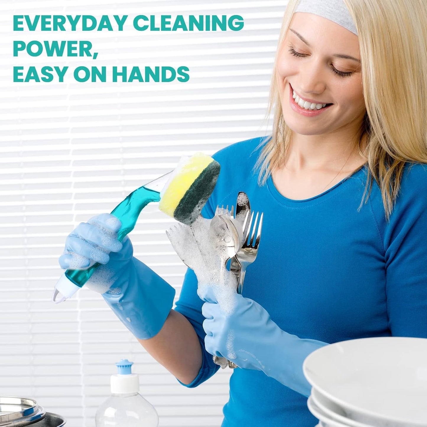 Dish Wand Sponge Refills, Dish Sponge with Handle, Dishwand Refills, Non Scratch Dish Wand Refill Replacement Pack, Dish Scrubber with Handle Kitchen Dishwand Pads with Soap Dispenser for Cleaning