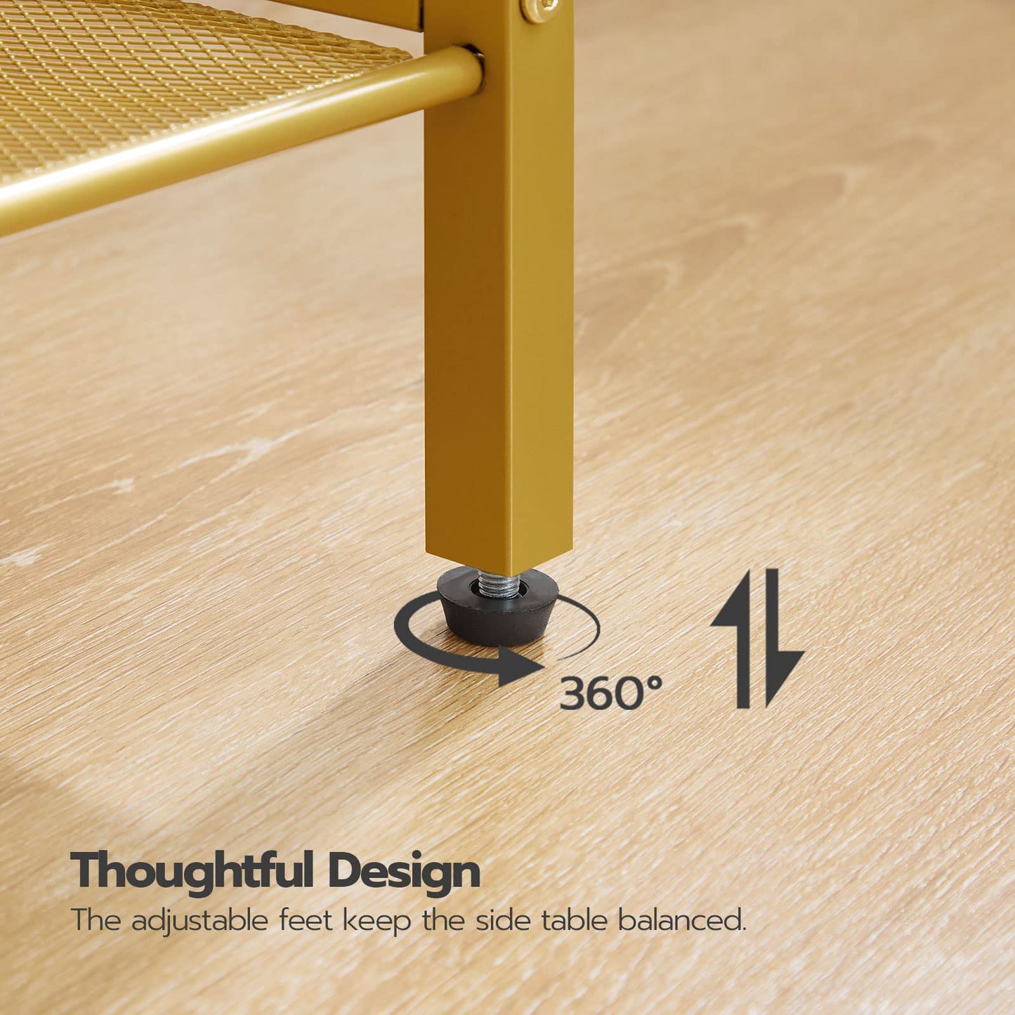 HOOBRO Tall End Table and Tall Side Table Bundle, 3-Tier Telephone Table, 2-Tier Tall End Table with Adjustable Mesh Shelves, Small Entryway Table, Laptop Table, DW01DH01G1-DW03DH01