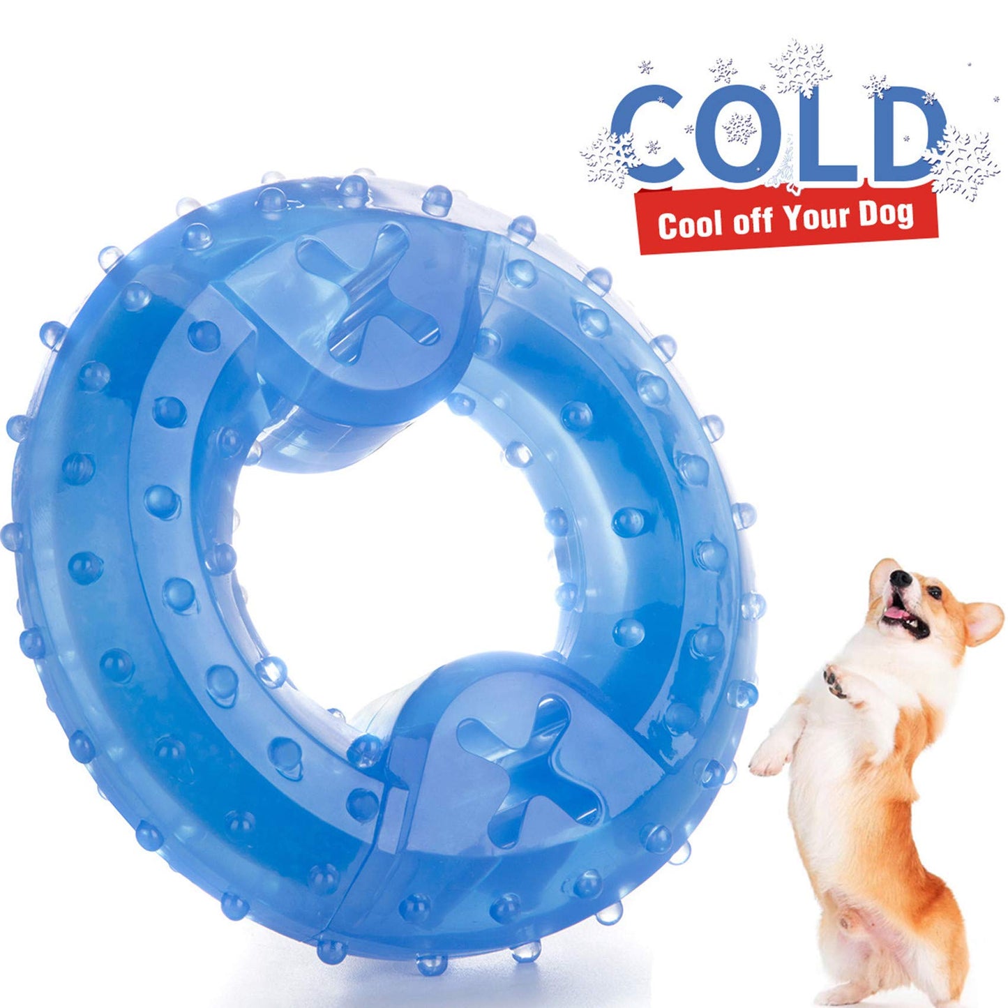 ZNOKA Pet Products Arctic Freeze Fetch Food Cooling Teether Chew Toy (2PCS)