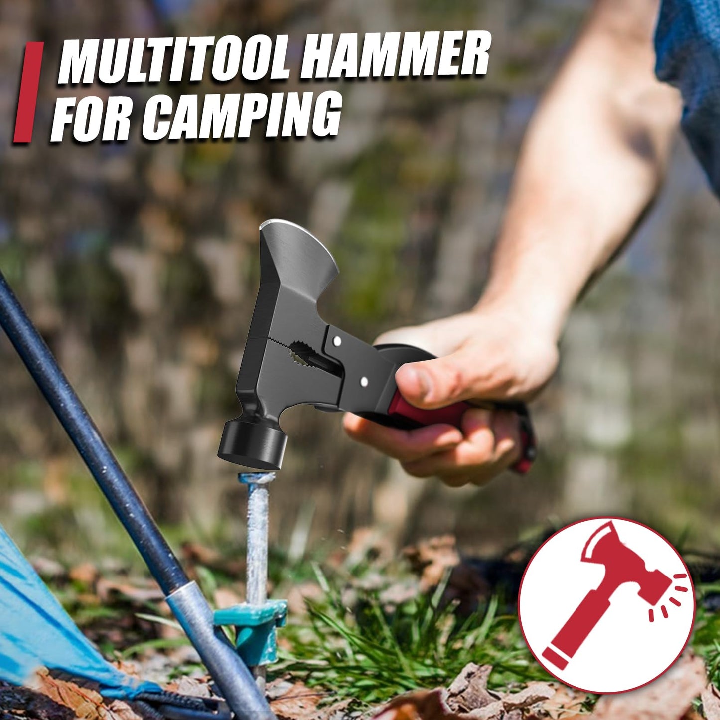 15 in 1 Multitool Axe Hatchet, Valentines Day Gifts for Him Adults, Camping Accessories Survival Gear, Multi Tool for Camping Hiking Survival, Cool Gadgets Gifts for Men, Husband, Boyfriends