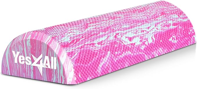 Yes4All Medium-Density EVA Foam Roller for Back - Half Back Roller for Exercise, Yoga & Pilates 12/36 inch