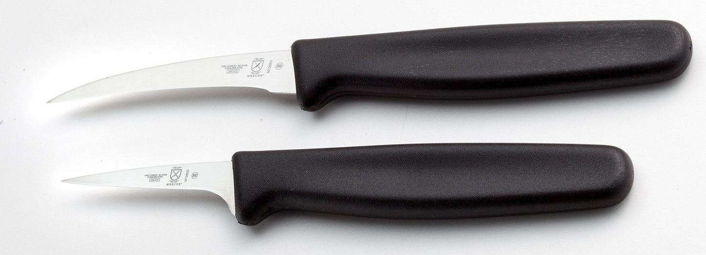 Mercer Culinary Thai Fruit Carving Knife Set, 2 Inch & 2.5 Inch, Black Handles