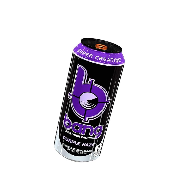 Bang Energy Purple Haze, Sugar-Free Energy Drink, 16 Ounce (Pack of 12)