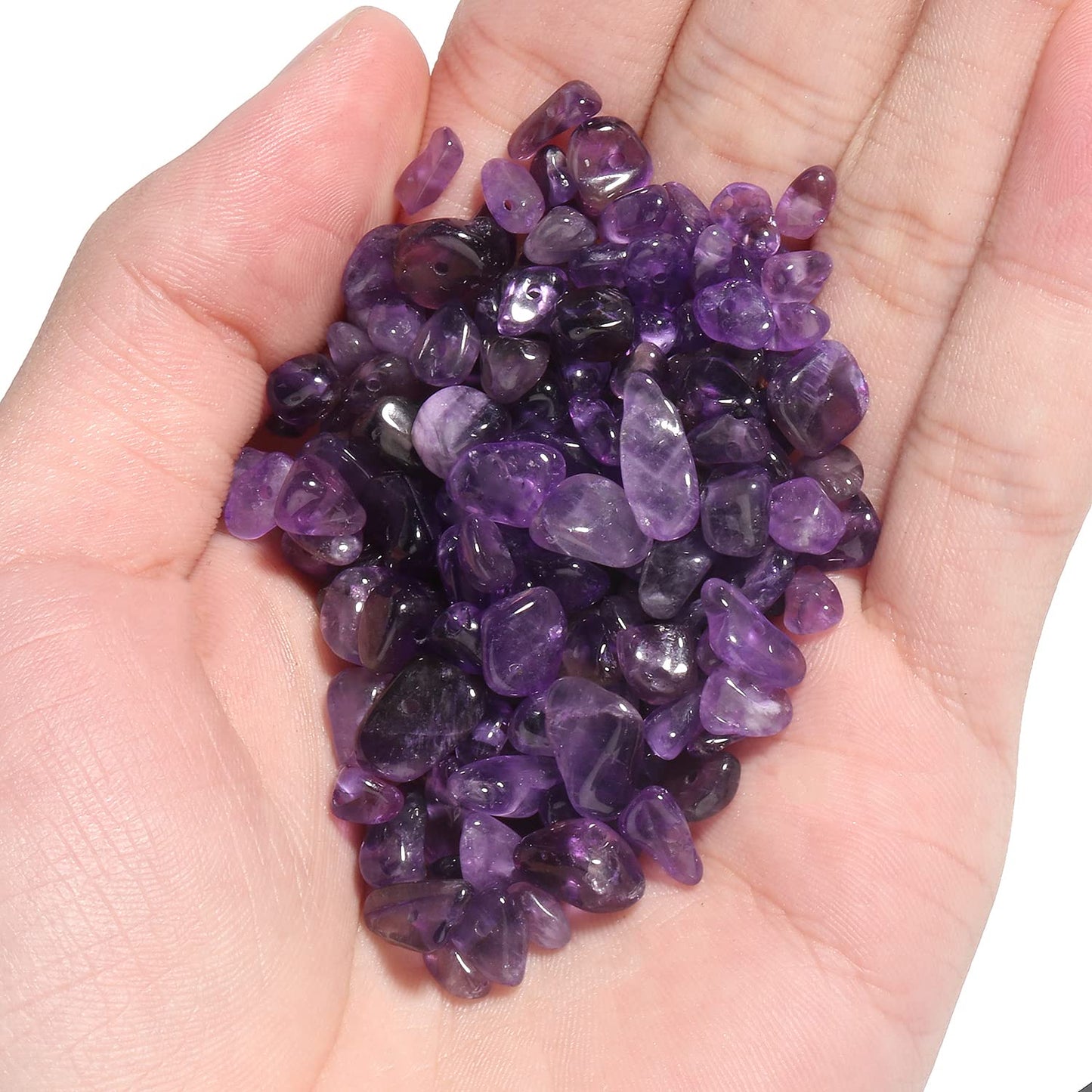 NITOPUPU 30in Amethyst Natural Chip Stone Beads 5-8mm About 230pcs, Irregular Drilled Purple Bead for Bracelets Jewelry Making Supplies for Adults, DIY Crafts.