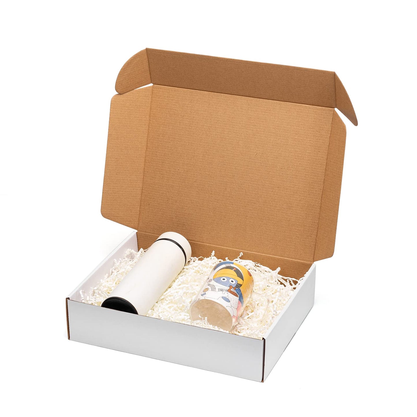Timirog Shipping Boxes 13x10x3 Inches 20 Pack White Corrugated Cardboard Mailing Box for Small Business, Tab Locking Literature Mailer Packaging Supplies for Packing Book Gifts Craft