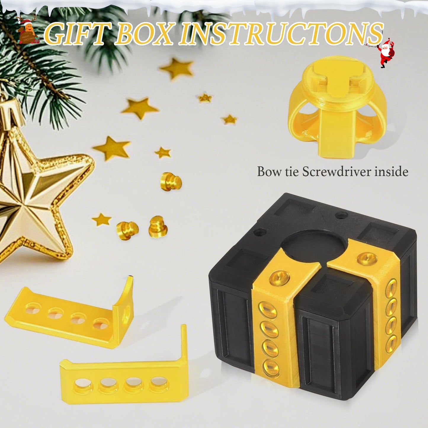 Annoying Gift Box with Screws The Annoying Present Puzzle Box Toy,Funny Surprise Prank Novelty Money Card Container
