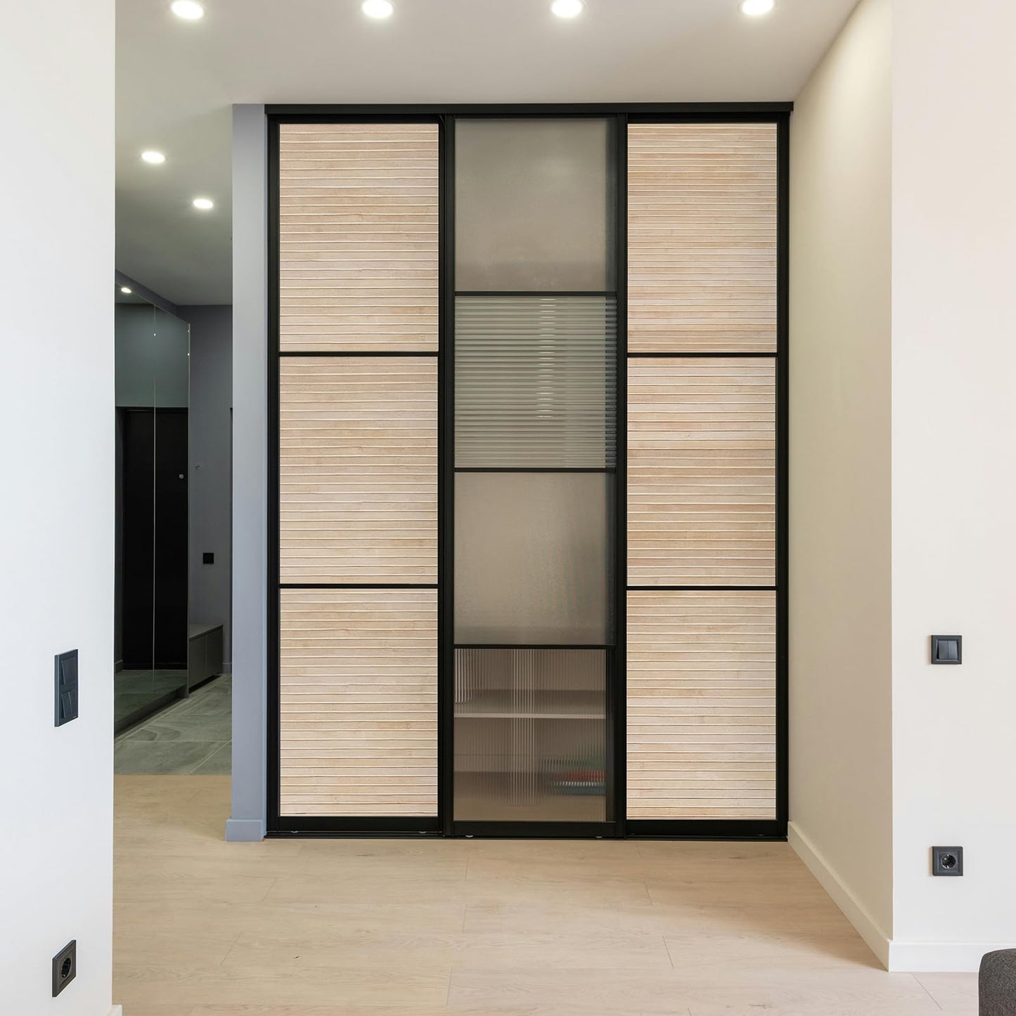 Art3d Natural Bamboo Wall Panel for Interior Wall Decor, Renewable Pole Wrap Wainscoting Paneling for Wall Ceiling Furniture Cabinet Office, 12 x 96 Inch - Carbonized, 1-Pack
