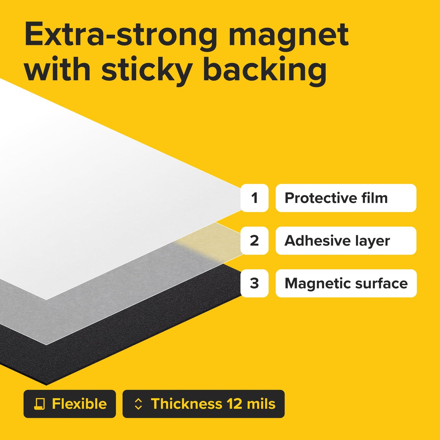 Strong Self-Stick Adhesive Magnetic Sheets 10 Pcs (8x10/20x25cm) – Magnetic Paper for Photo, Magnet Stickers, Labels, Science Education Magnets, Teacher Must Have, Whiteboards, Office