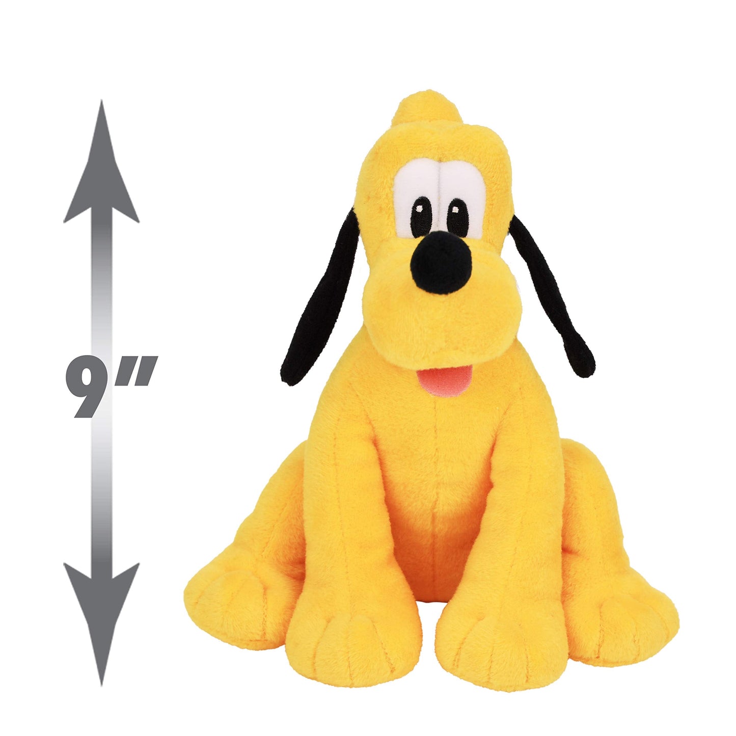 Disney Junior Mickey Mouse Small Plush Pluto, Stuffed Animals, Dog, Kids Toys for Ages 2 Up by Just Play