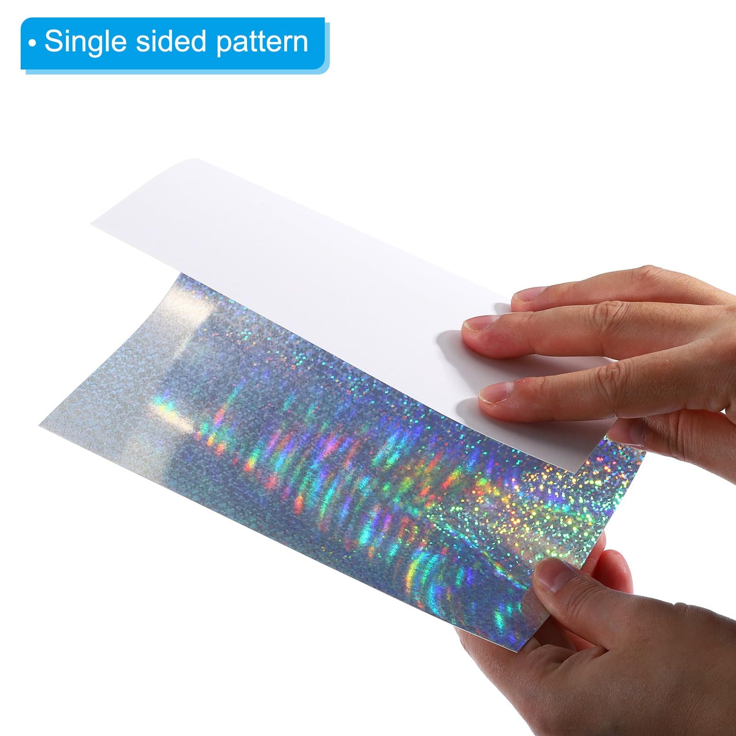 PATIKIL 11"x8.5" Holographic Cardstock, 20 Pack Metallic Iridescent Mirror Paper Foil Board Reflective Sheets for Scrapbook Poster DIY Craft, Style 2