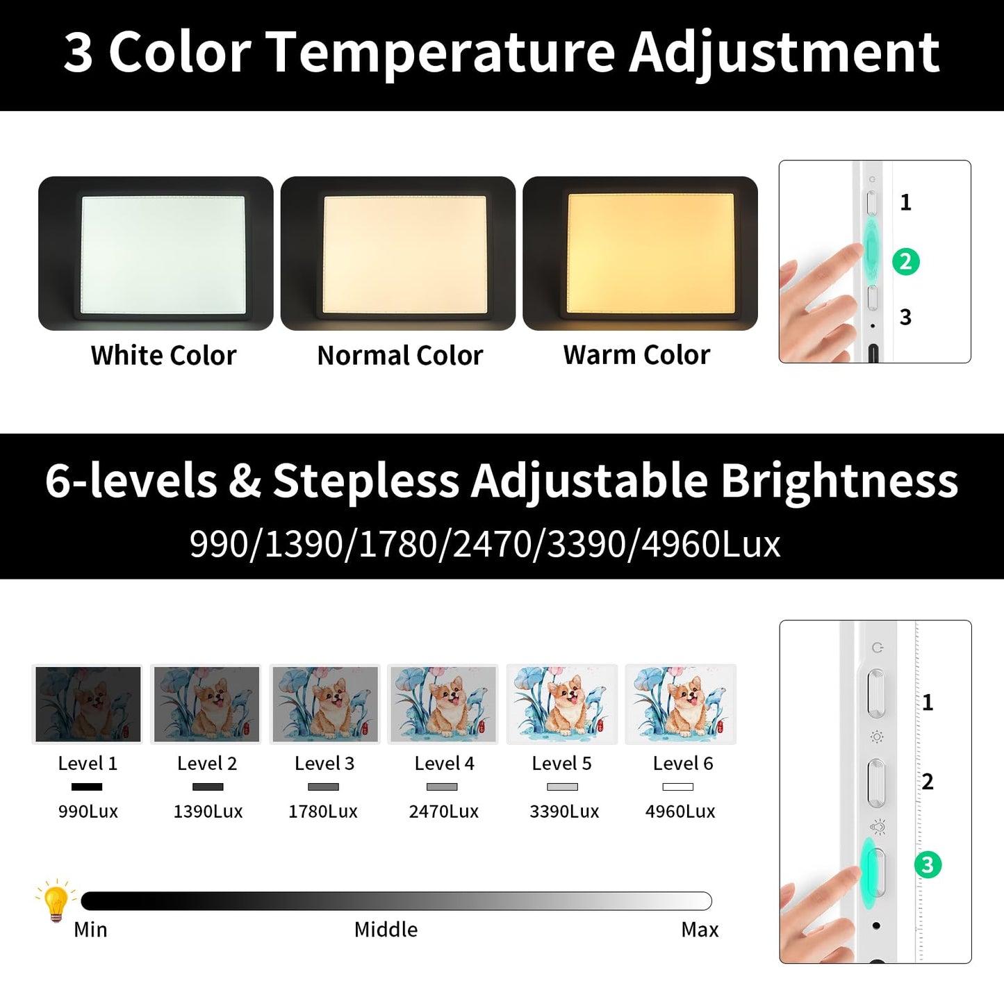 TOHETO Rechargeable A2 Light Pad for Diamond Painting 25.2''x18.4'', Magnetic Diamond Art Light Board, Wireless Lightbox for Tracing and Drawing, Cordless LED Light Table for Sketching, Weeding Vinyl