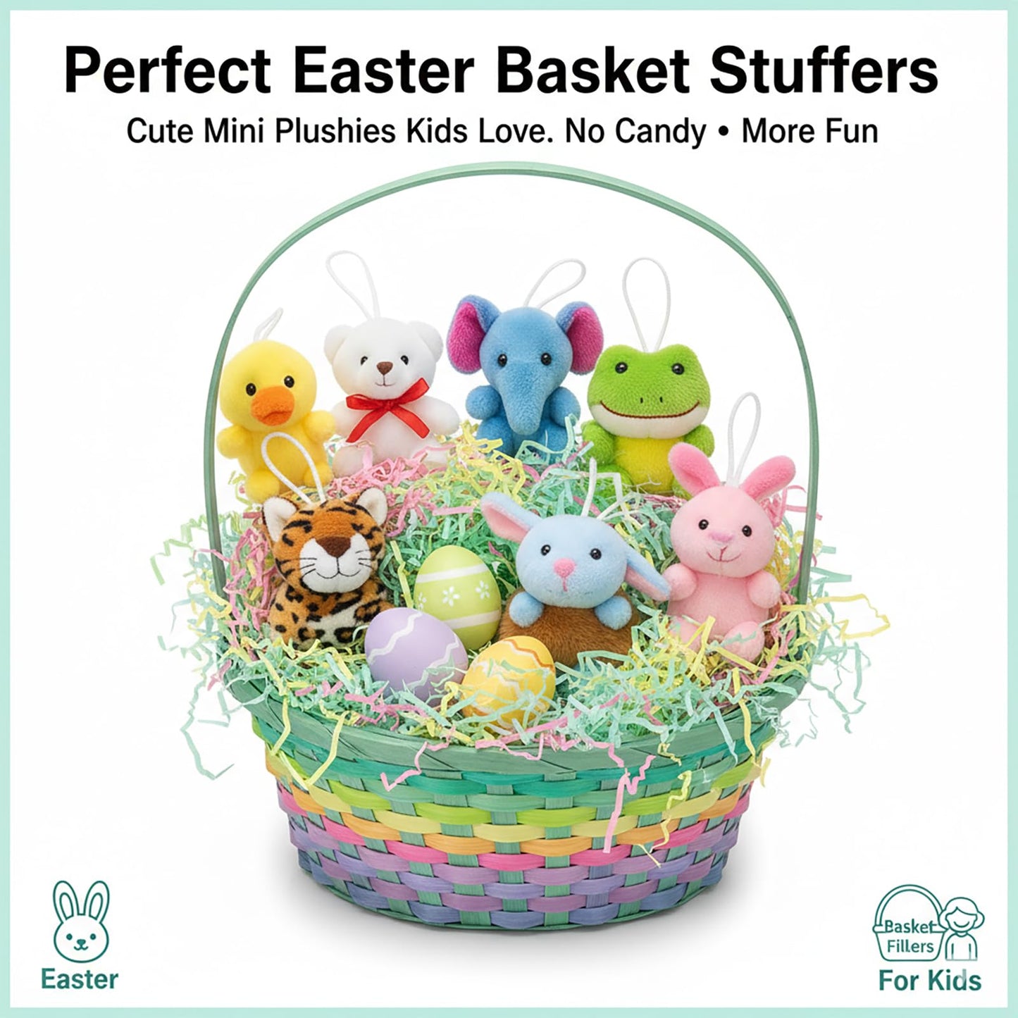 Yaliuliu Mini Stuffed Animals Bulk – 24 Pack Tiny Plushies Keychain for Kids, Small Animal Plush Toys for Classroom Rewards, Birthday Party Favors, Claw Machine, Easter, Halloween & Christmas