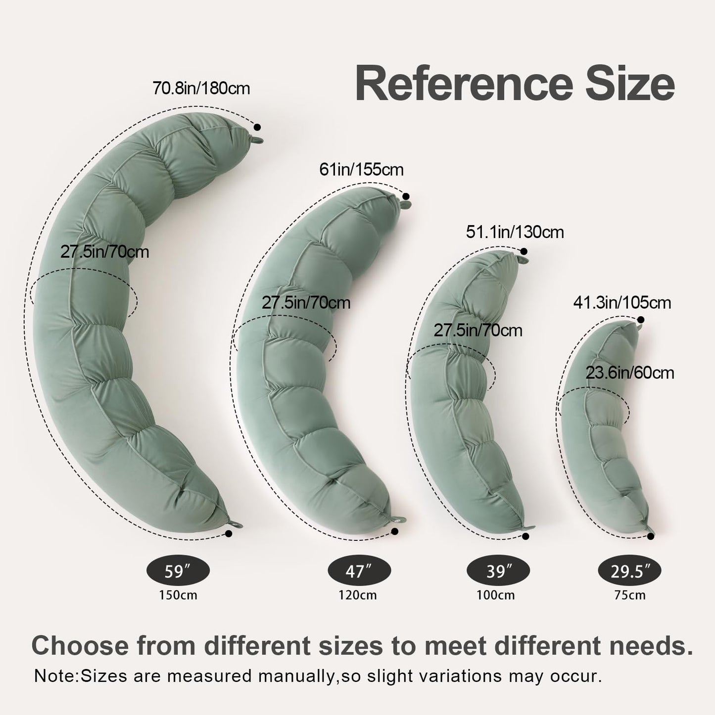 Ailuteie Peallow(Pat. Pend) – Long Round Body Pillow for Adults, Bolster Pillow for Sleeping, Soft and Supportive Pillow for Sleeping & Lumbar Support