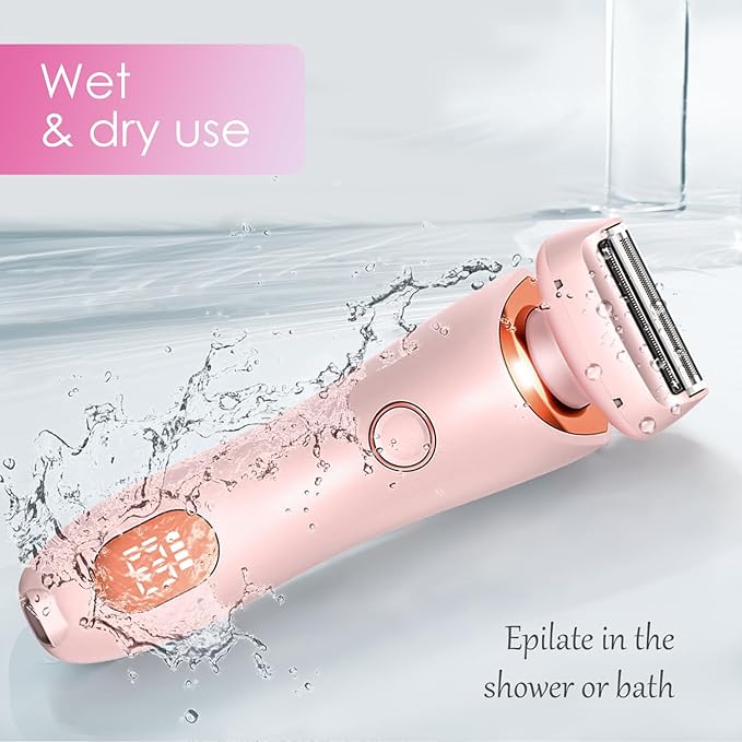 Solys Razor for Women,Solys Shaver Glide Razor, 3.0 Electric Beauty Trimmer，Rechargeable, Portable and Free Exfoliating Glove (Pink)