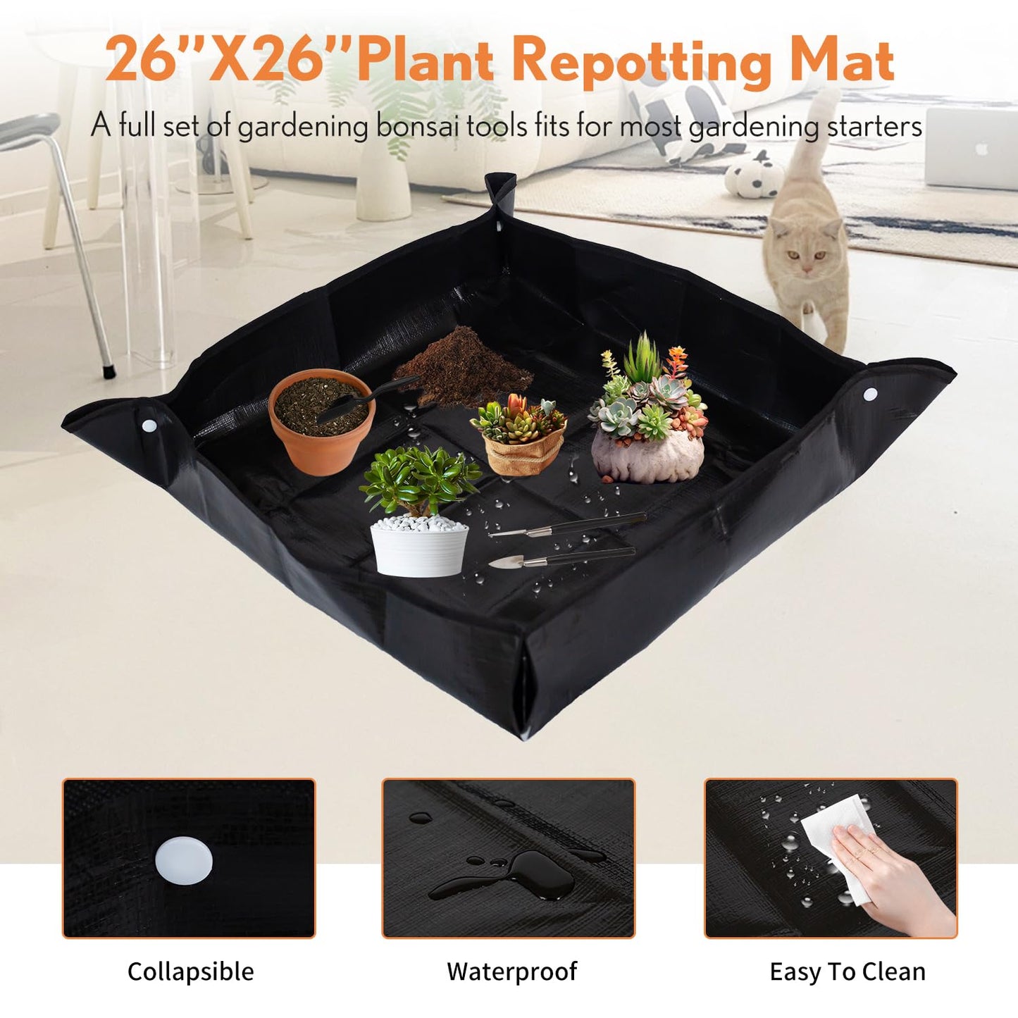Bonsai Tools Kit 20 Pcs Garden Tools Set for Beginner, Gardening Gift for Women Men, Includes Bonsai Wire Kit, Plant Mat, Pruning Shears, Bonsai Scissors, Succulent Tools in Leather Storage Bag