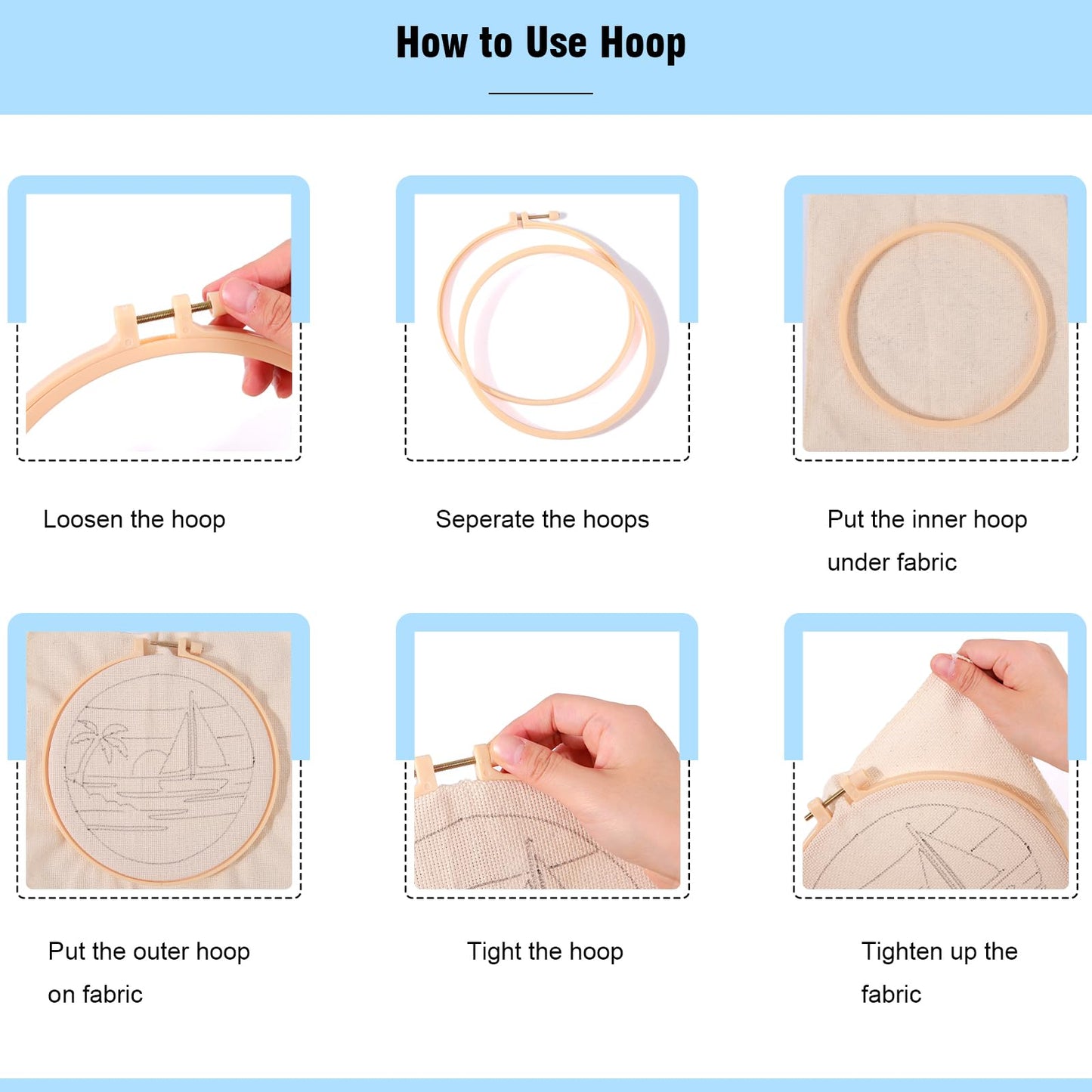 LACHLAND Punch Needle Kit Beginners, Landscape Stitching Kit for Adults&Teens DIY Embroidery Starter Craft with Yarn Needle Tool Easy Hobby Home Decor Gifts for Craft Lover (Sailing)