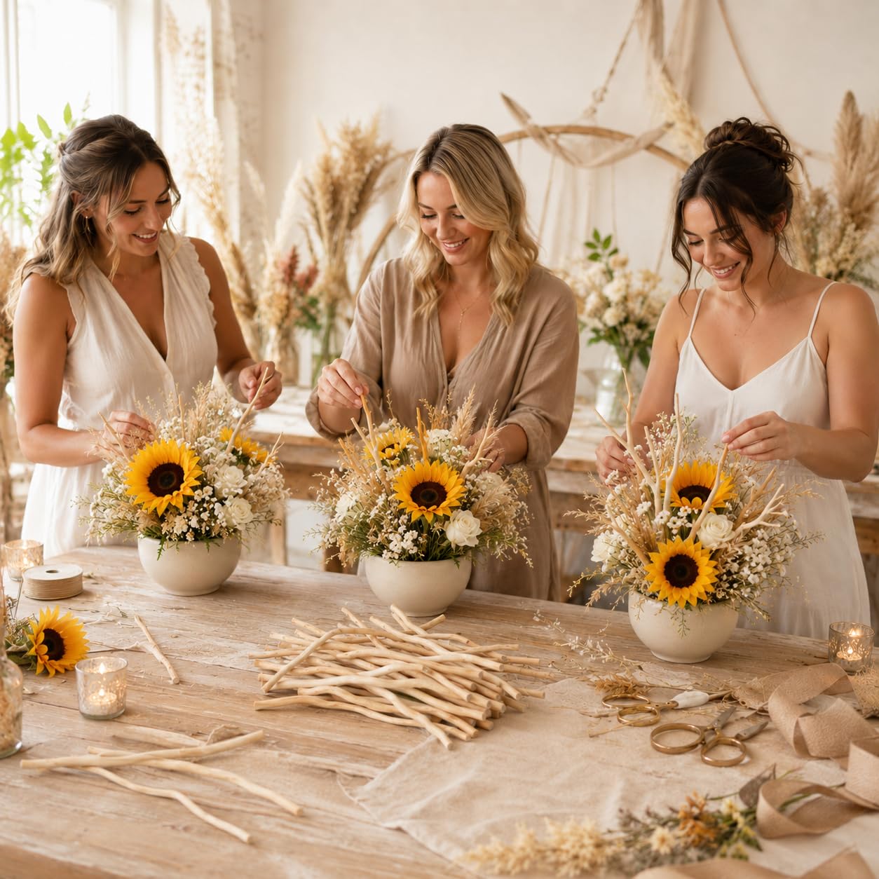 HOMSFOU 50Pcs Natural Wavy Wood Sticks - 11.8 Inches Curly Twigs for Crafts, Vase Filler, Bouquets, Photo Props & Wedding Props