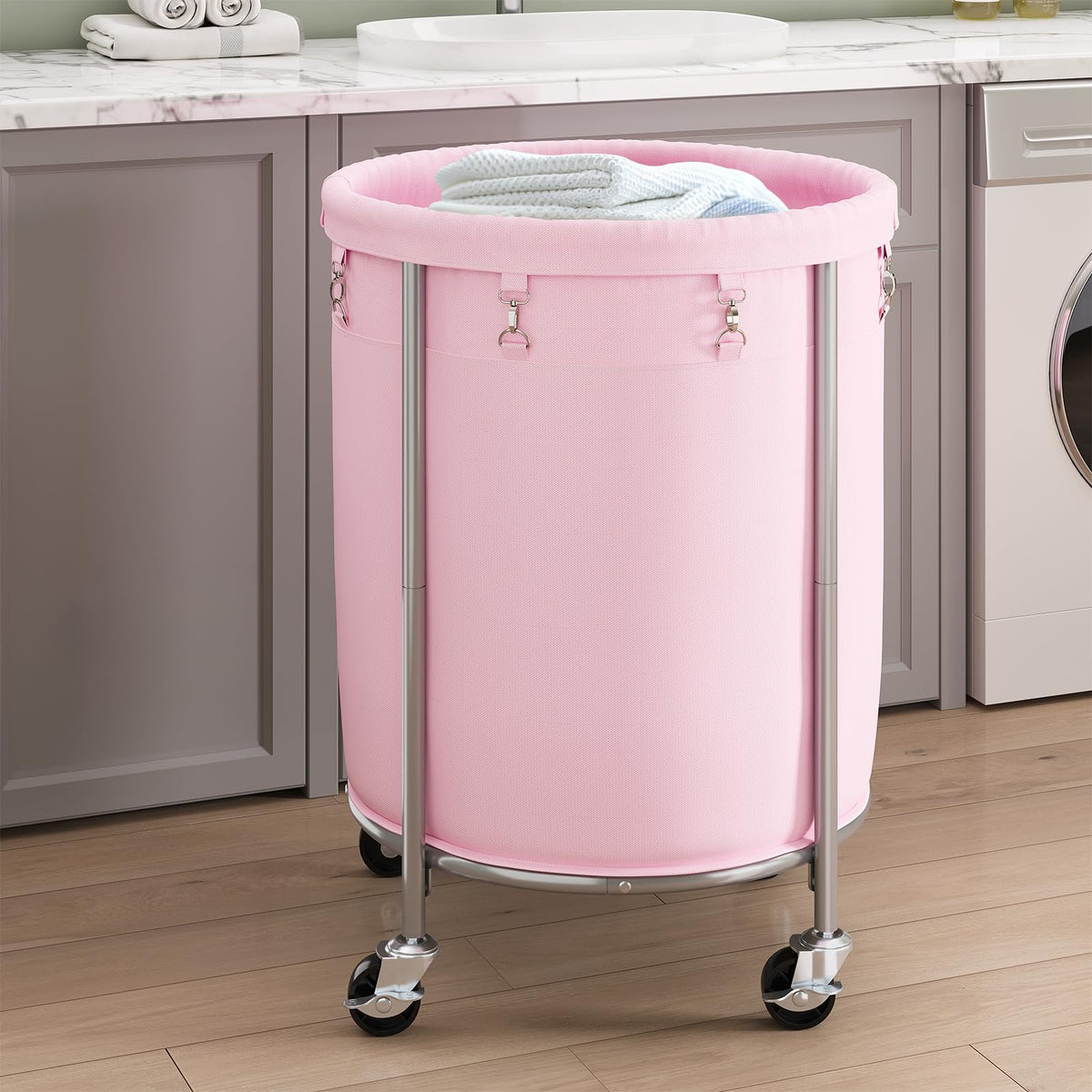 Laundry Basket with Wheels