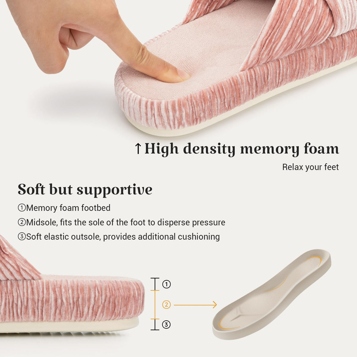 Slippers for Women Memory Foam House Bedroom Bow Crossbands Pearlescent Slipper Shoes Comfy Trendy Gift Slippers Pink Size 11 12 10.5