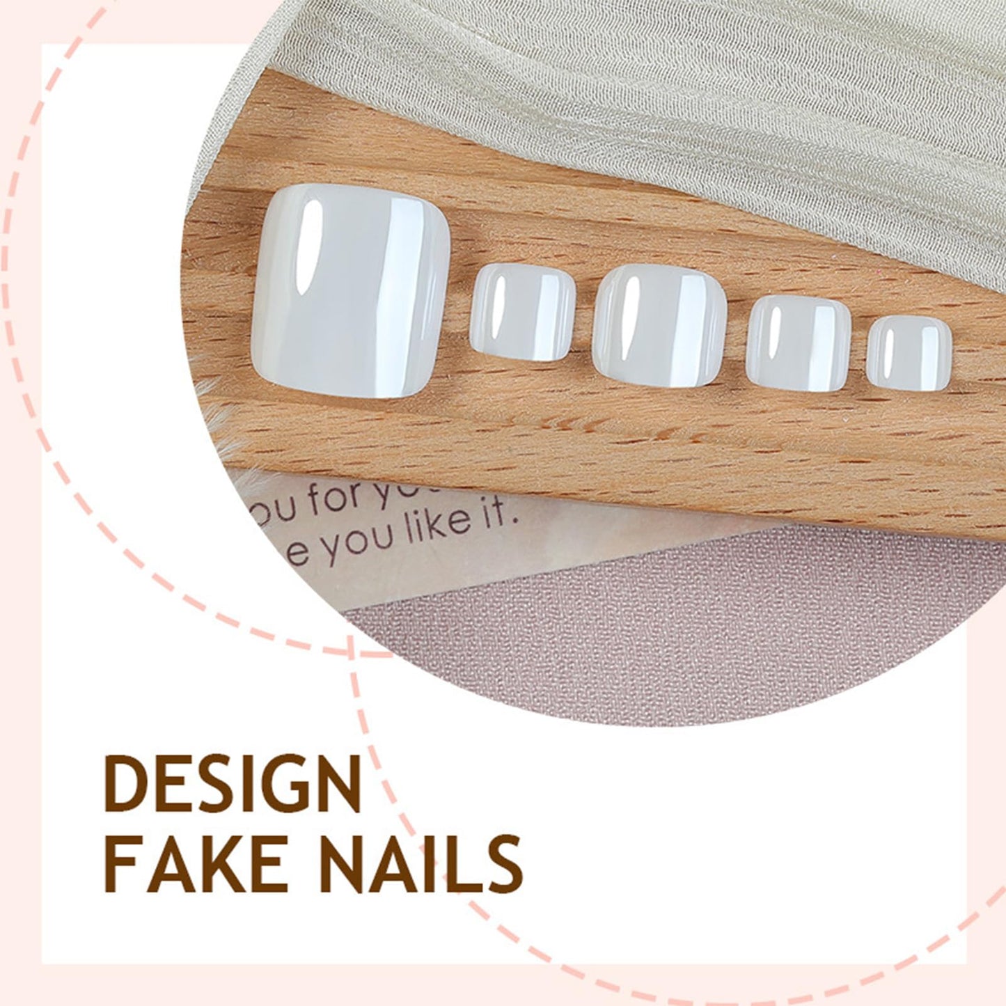White Chrome Press on Toenails Short Square Fake Toe Nails Mirror Gloss Finish Toenail Press ons Smooth White Chrome Nail Tips Full Cover Reusable Stick on Toenails for Women Manicure 24Pcs