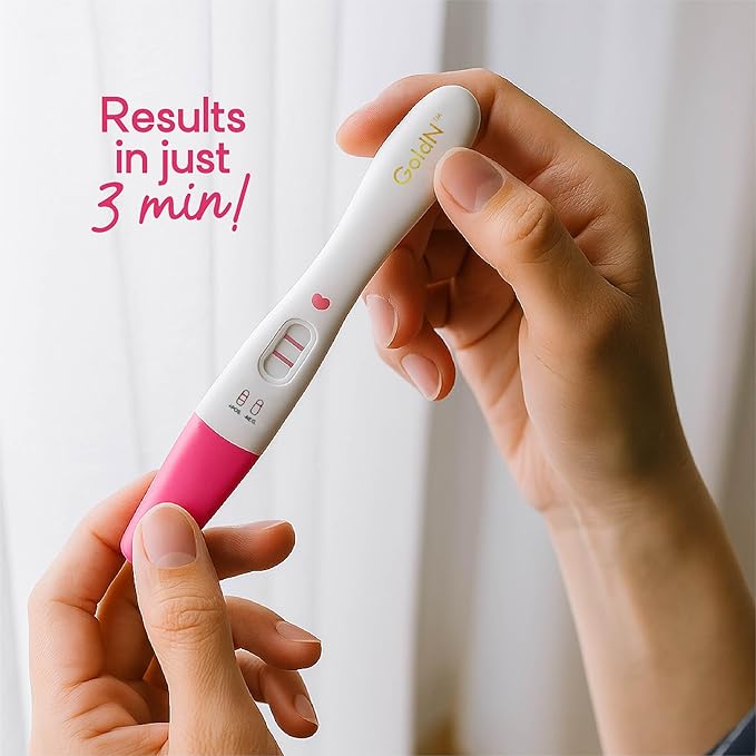 GoldN™ Easy to Use Pregnancy Test | Early Detection HCG Test for Women | Fast & Clear Results in Minutes | Midstream, Mess-Free Design | 2 Tests for Reliable Pregnancy Confirmation