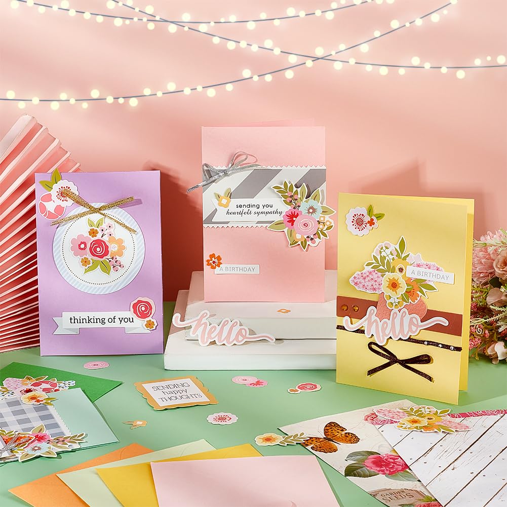 AHANDMAKER Paper Card Making Kits Colorful Handmade Greeting Card Kits for Christmas Day Cards, Easter Cards Birthday Invitation, DIY Envelope & Card Making, Slightly Lighter Color