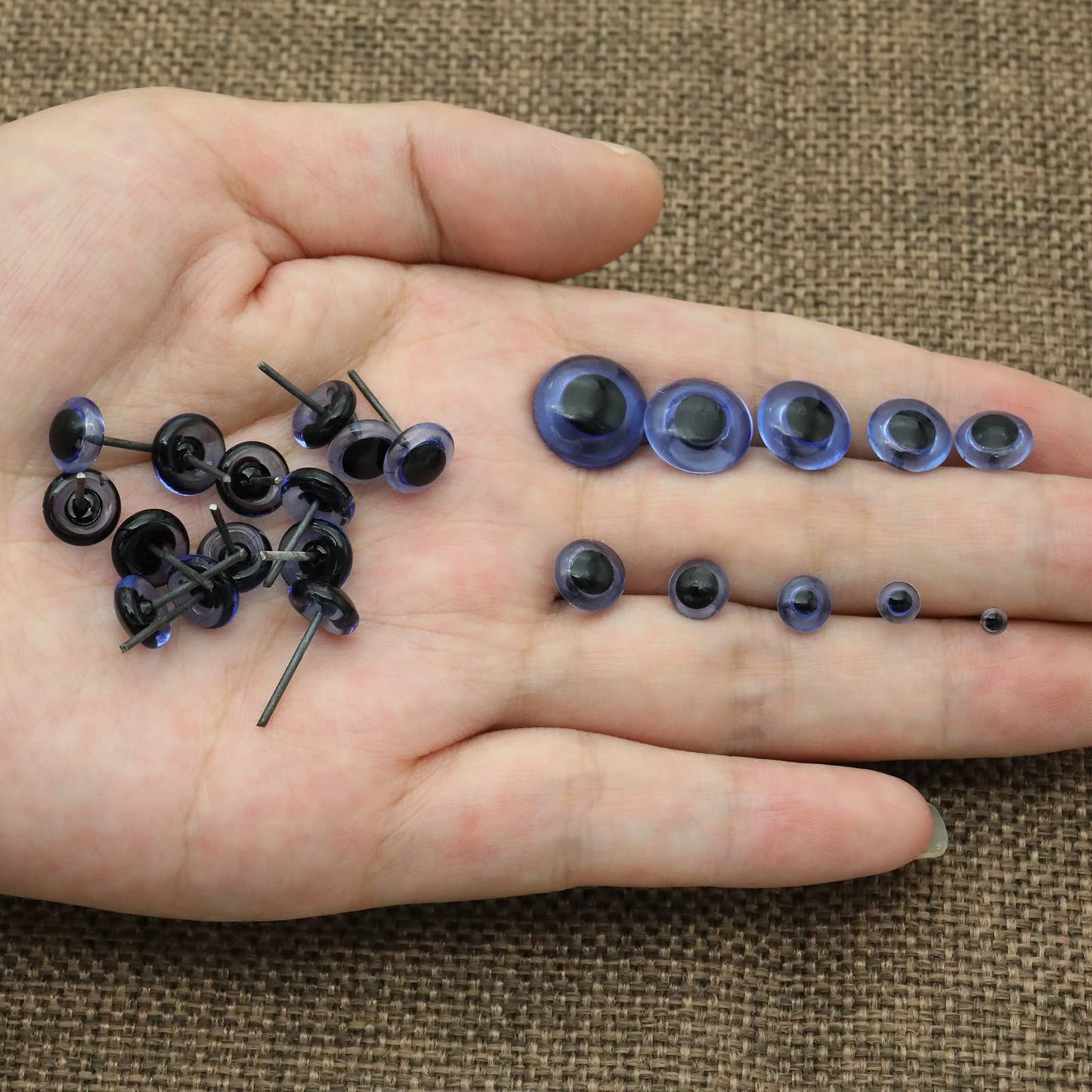 150Pcs Needle Felting Eyes mini Glass Blue Eyes Kits for Teddy Puppets Dolls Wool Felting Crafts