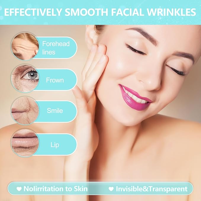 Face Tape for Wrinkles Overnight, 208Pcs Wrinkle Patches for Face Overnight, Anti Wrinkle Patches to Reduce Fine Wrinkles, Facial Smoothing Patches for Neck Frown Smile Lines