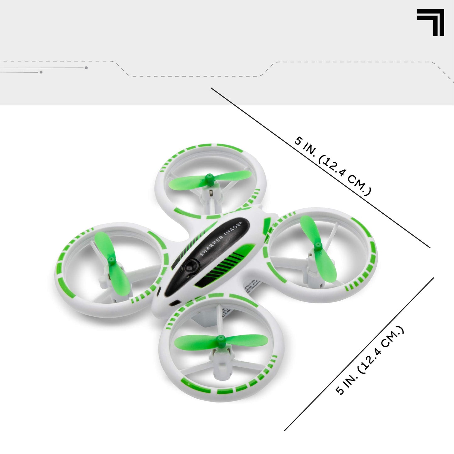 SHARPER IMAGE 2.4GHz RC Glow Up Stunt Drone with LED Lights, Mini Remote Controlled Quadcopter with Assisted Landing, Small Plane for Kids and Beginners, Wireless and Rechargeable