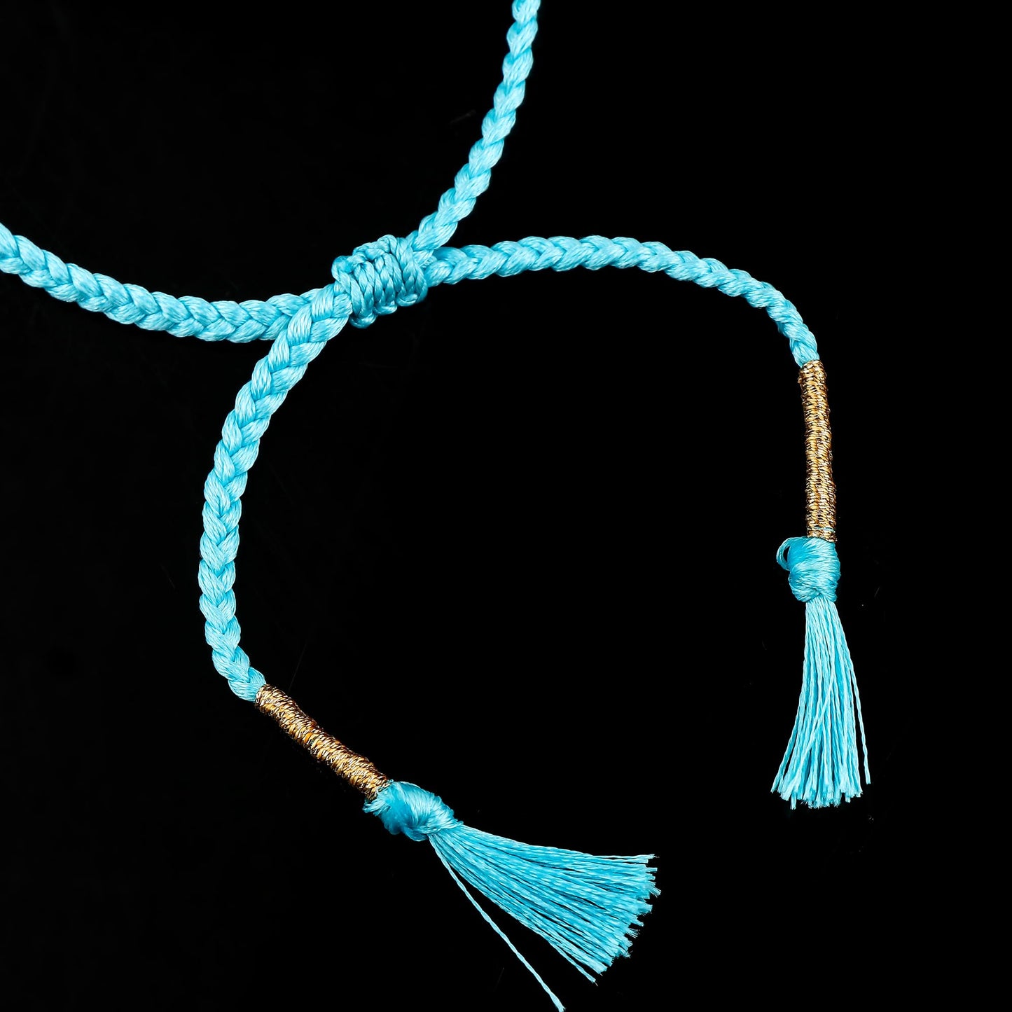 GEMSYMPHONY Amazonite Gemstone Beads Braided Bracelet – 3.5mm Natural Stone Beads, Handmade Adjustable Braided Rope Bracelet, Healing Crystal Jewelry for Men & Women, Unisex Boho Gift (Amazonite)