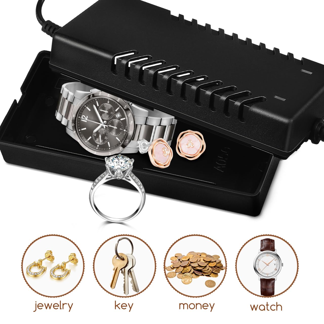 DOITOOL SSecret Hiding Containers Fake Wall Plug Hidden Safe Box Plastic Charger Plug Concealed Storage Box for Cash Jewelry Keys Coins Travel Home Security