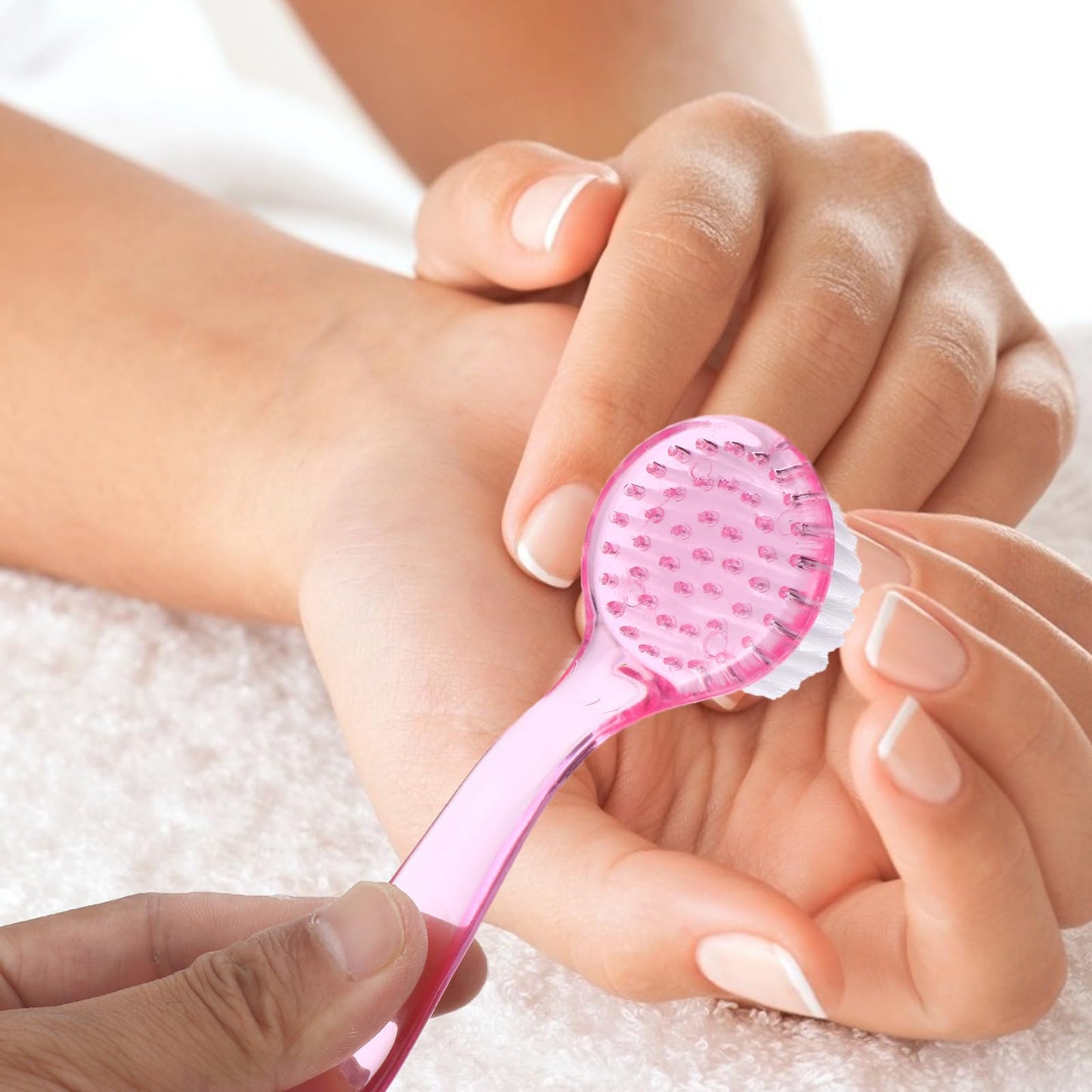 Healeved 10Pcs Fingernail Cleaning Brush with Handle Grip Nail Scrubber Brushes for Toes and Nails Cleaner Multi-Purpose Bulk Facial Cleansing Brush Set 5.12 Inch