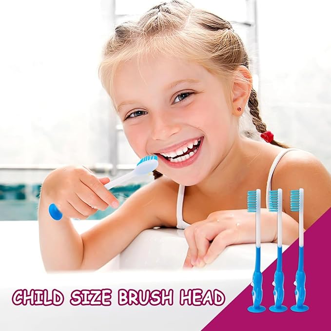 500 pcs Toddler Toothbrush Kids Toothbrush Individually Wrapped Toothbrushes for Age 2+ Children Toothbrush Set Soft Bristles Boys Girls Colorful Toothbrush with Suction Cup
