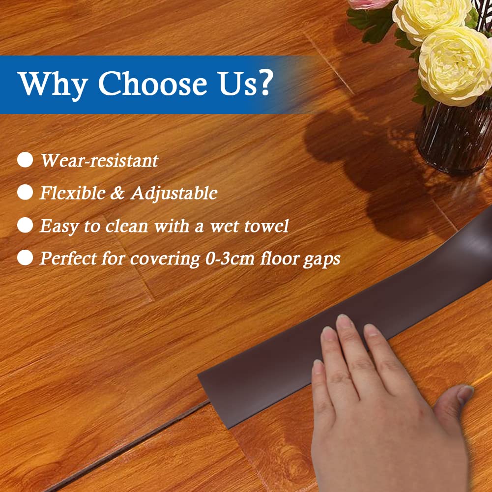 Vinyl Floor Transition Strip Self Adhesive Threshold Strip (6.56 Foot)