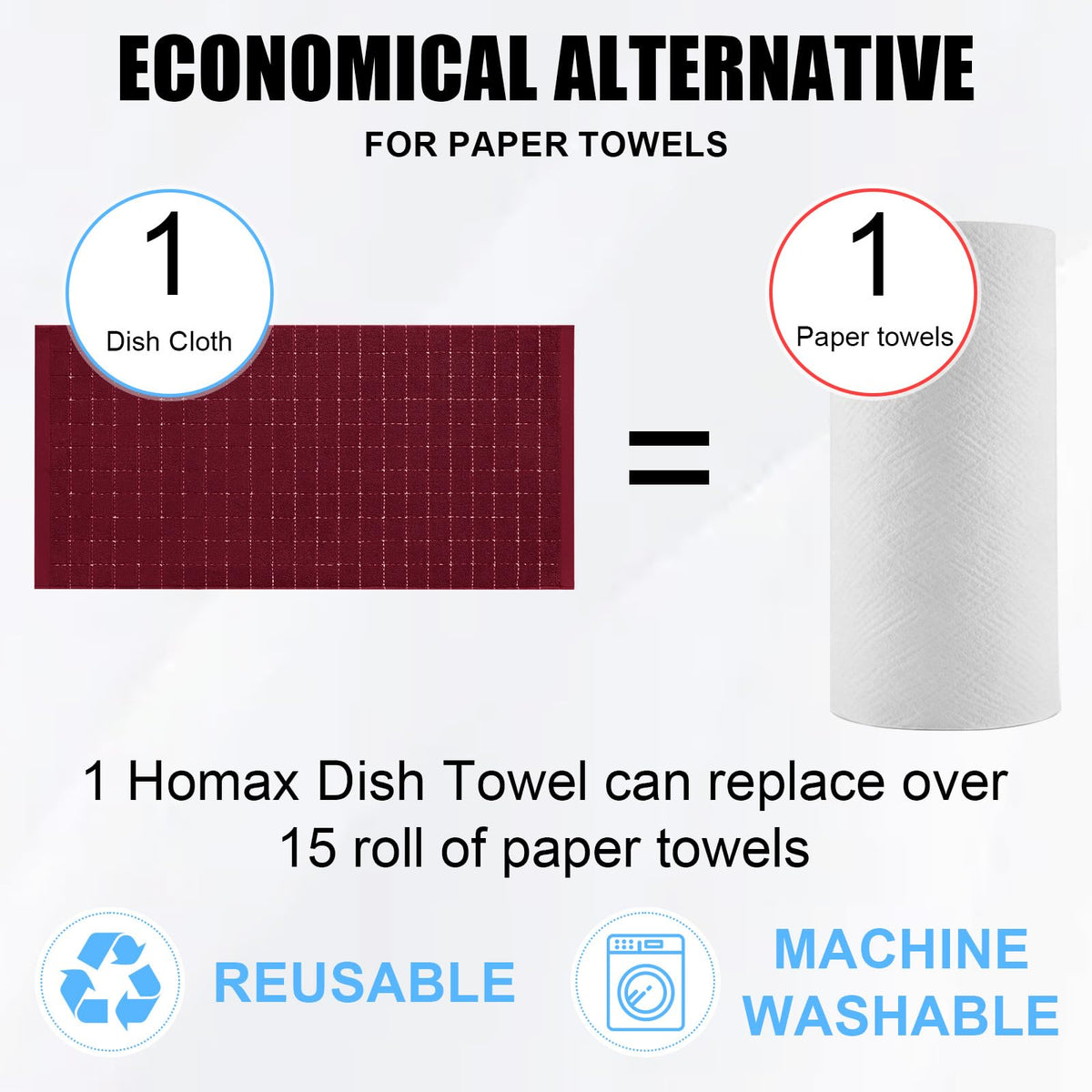 100% Cotton Terry Kitchen Towels (4 Count)