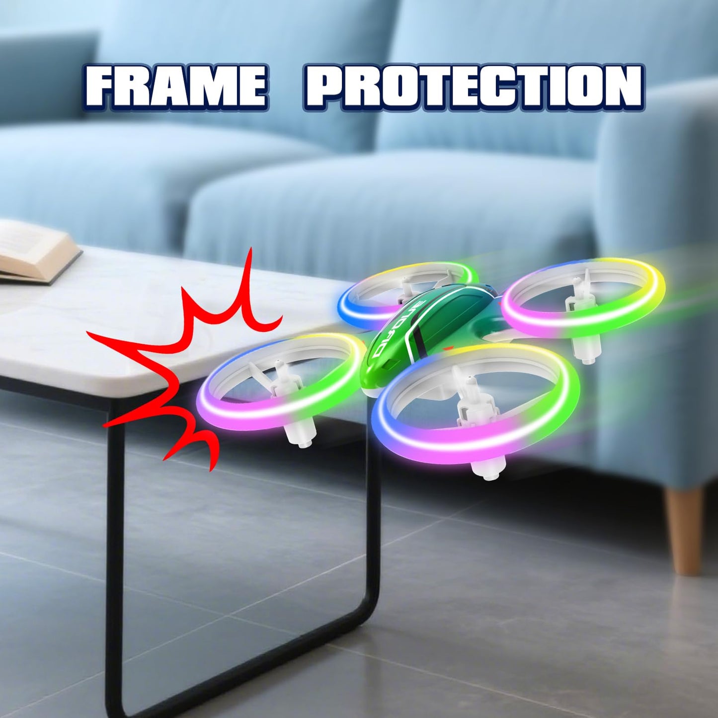 Mini Drones for Kids Beginners,Remote Control RC Quadcopter with Altitude Hold and 3D Flips with LED Lights and 2 Batteries,Full Propeller Protect,Toys for Boys and Girls