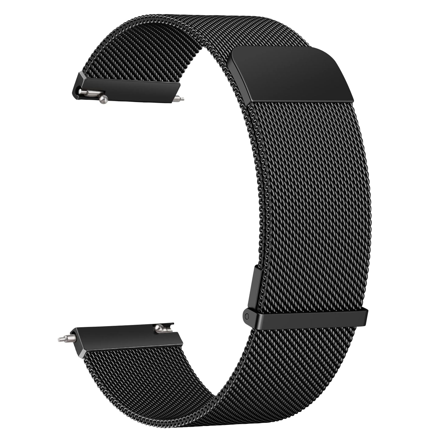 Vanjua 22mm Watch Band for Women Men, 22mm Quick Release Stainless Steel Metal Mesh Loop Adjustable Magnetic Replacement Wristbands Straps Bands