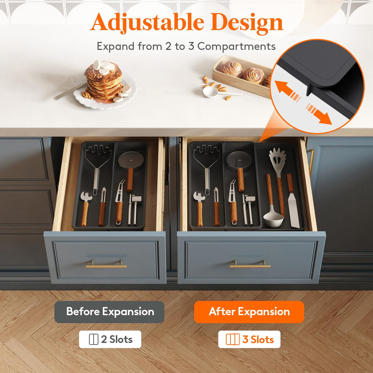Utensil Organizer for Kitchen Drawer