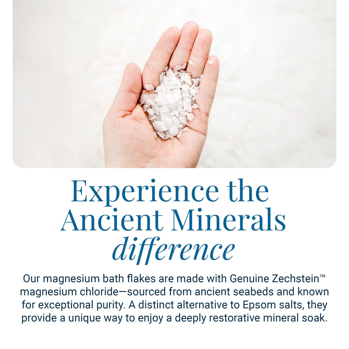 Ancient Minerals Magnesium Bath Flakes – Pure Zechstein Magnesium Chloride for Soaking and Whole-Body Replenishment, 8 lb Bag