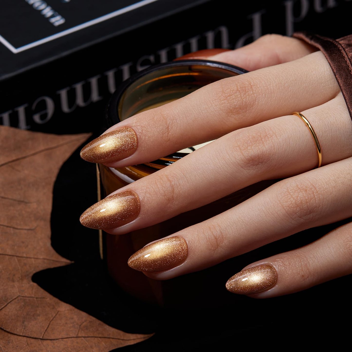 VSALON Press on Nails Almond Maillard Series - Brown Color Collection