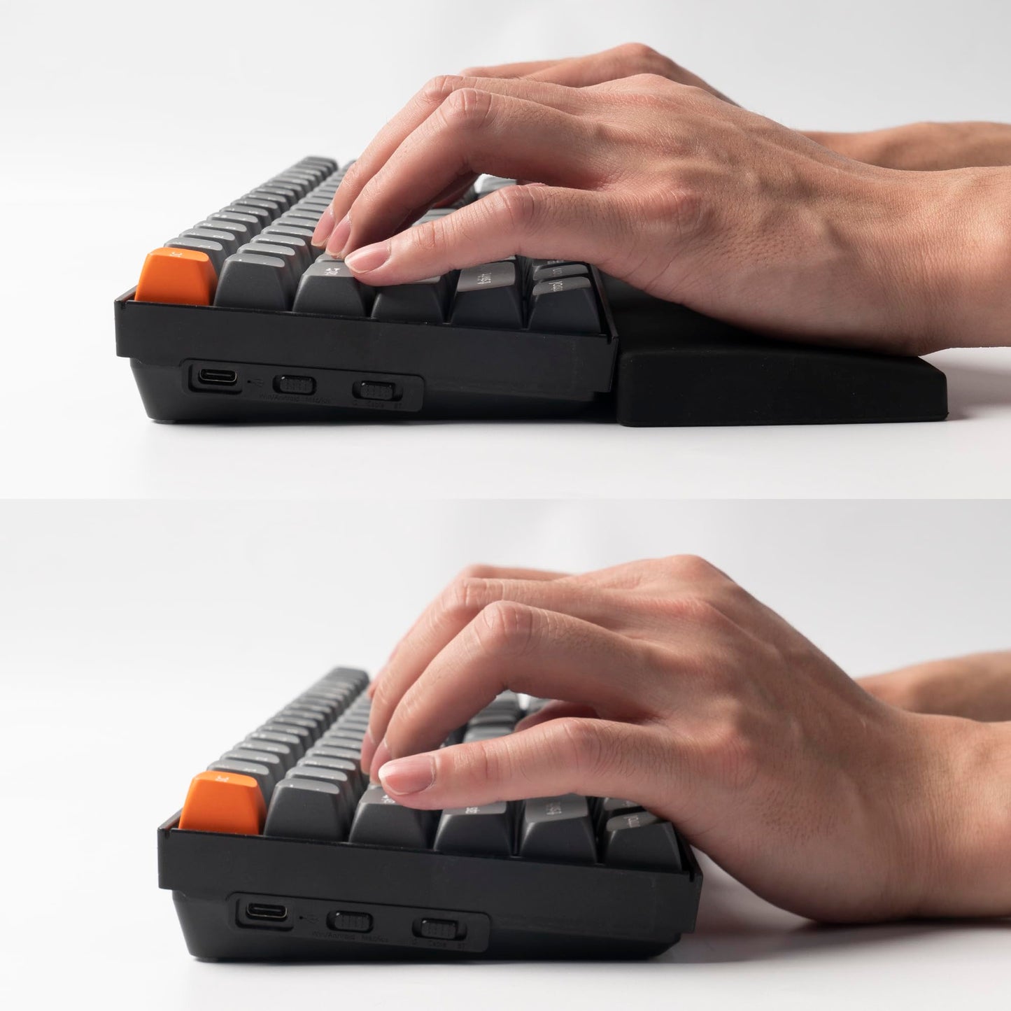 Keychron 12.48" Silicone Wrist Rest for 75% Compact Mechanical Keyboards, Ergonomic Palm Support with Full Honeycomb Non-Slip Base, Compatible with K2/K2 Pro/K2 Max/K2 HE/K6/K6 Pro/K6 HE