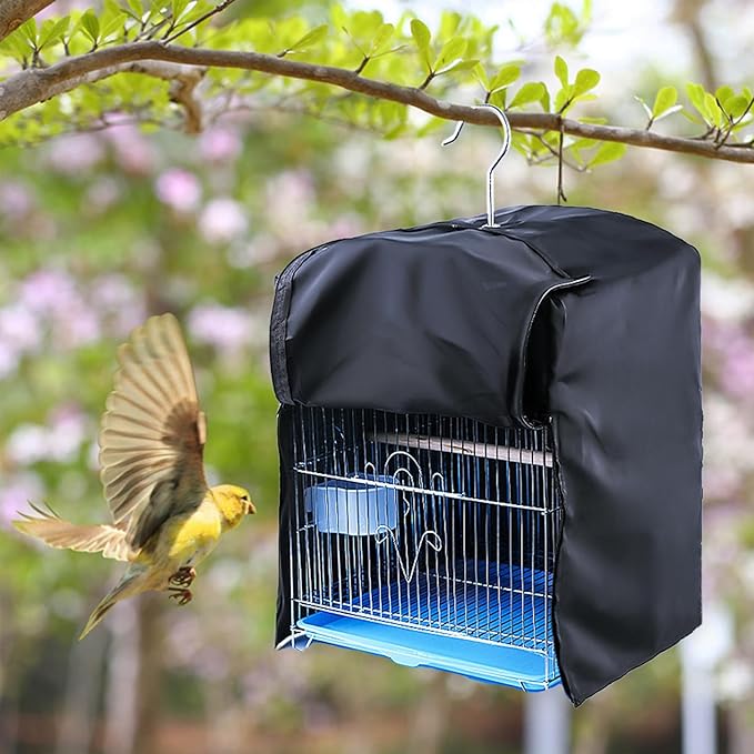 Wzttdm Bird Cage Cover for Night, Bird Cage Cover Shield, Black-Out Birdcage Cover, Good Night Windproof Light-Proof Cage Accessories for Parakeets Lovebirds Parrot (Only Covers)