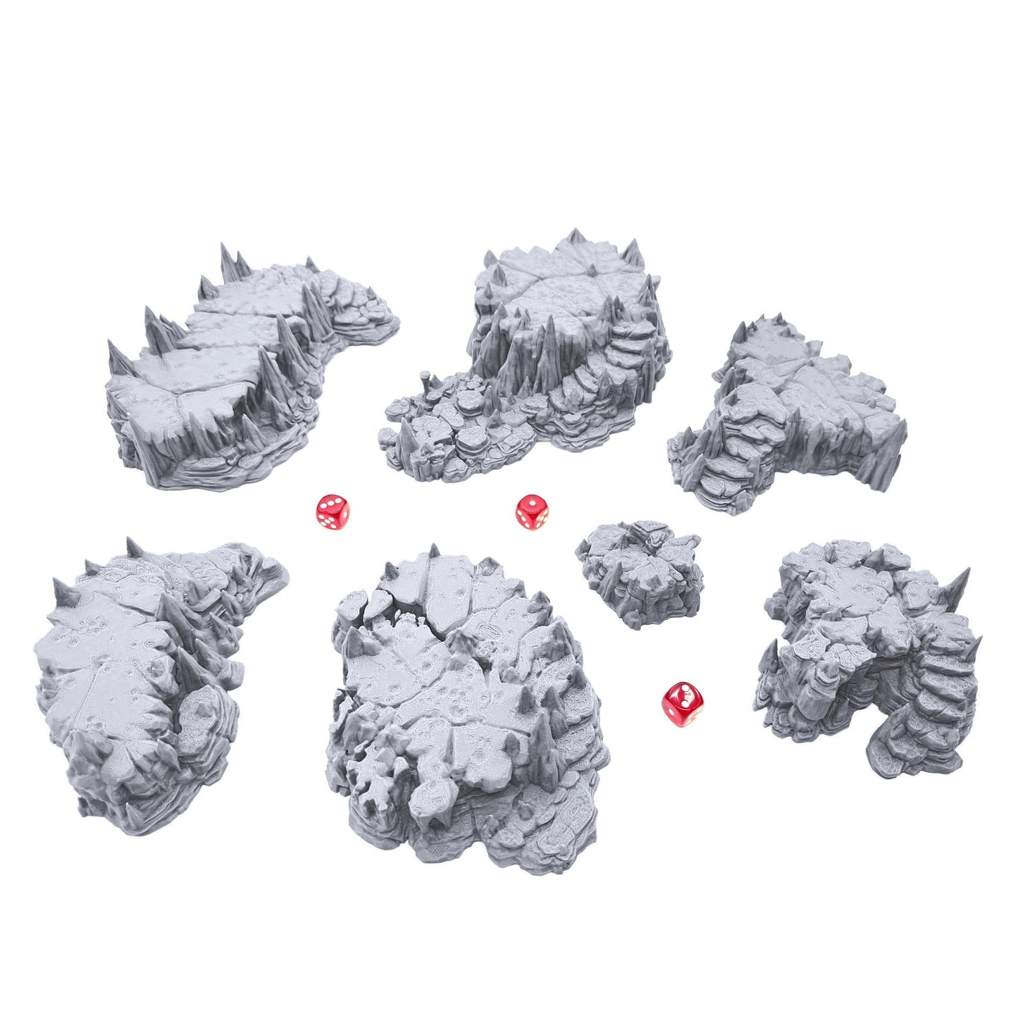 EnderToys Raised Caverns - DND Terrain Scenery for Tabletop 28mm Miniatures Wargame